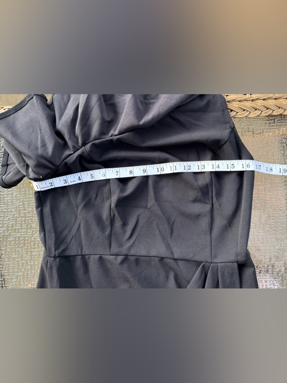 🦋 Chic One-Shoulder Ruffle Black Dress - Picture 11 of 13